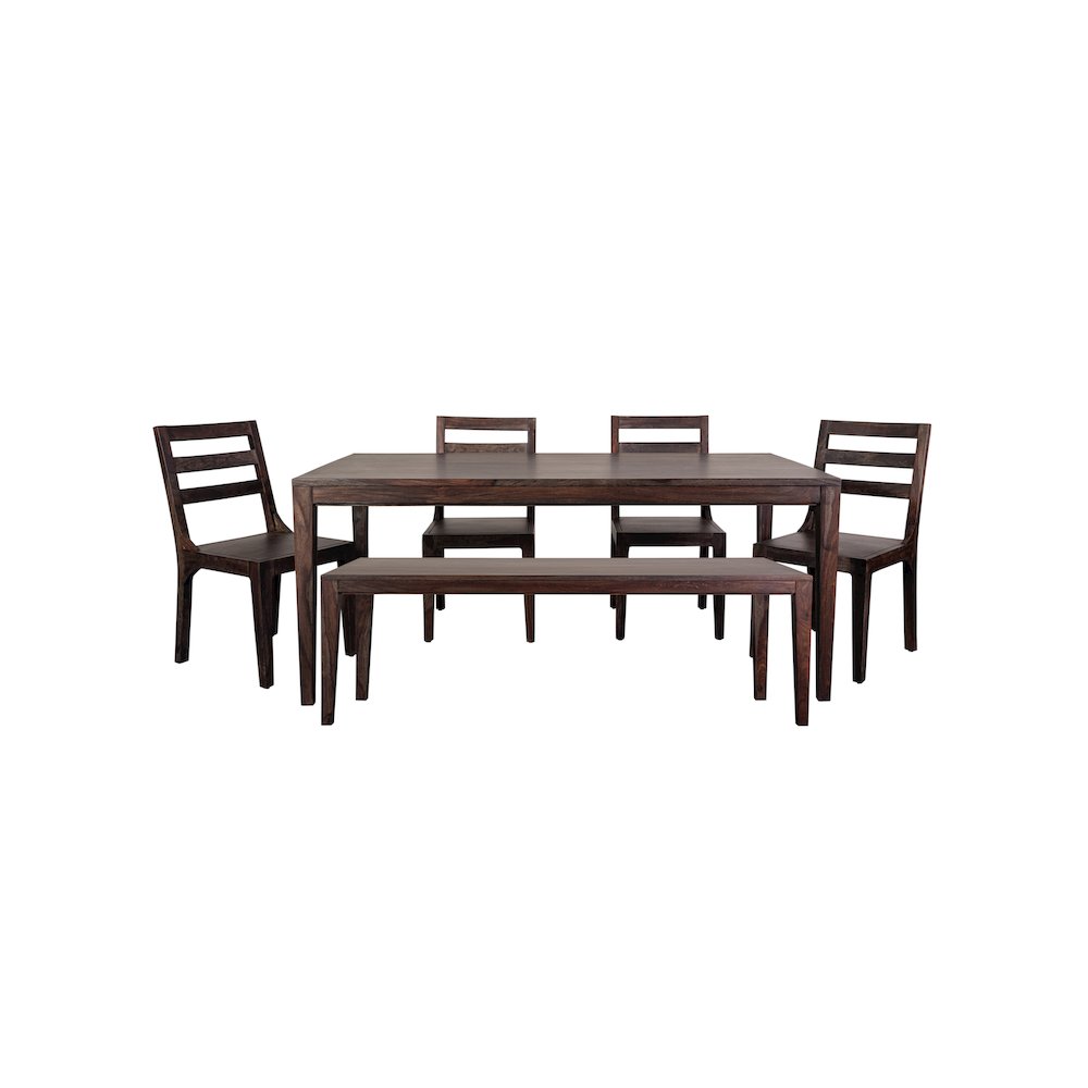 Porter Designs Fall River Solid Sheesham Wood Dining Table, Gray. Picture 8