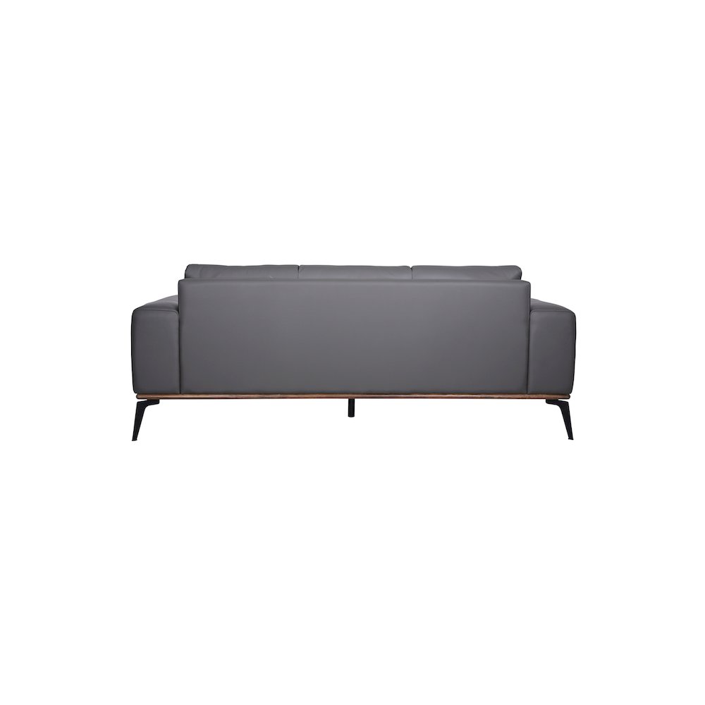 Porter Designs Pietro Top Grain Leather Sofa, Gray. Picture 5
