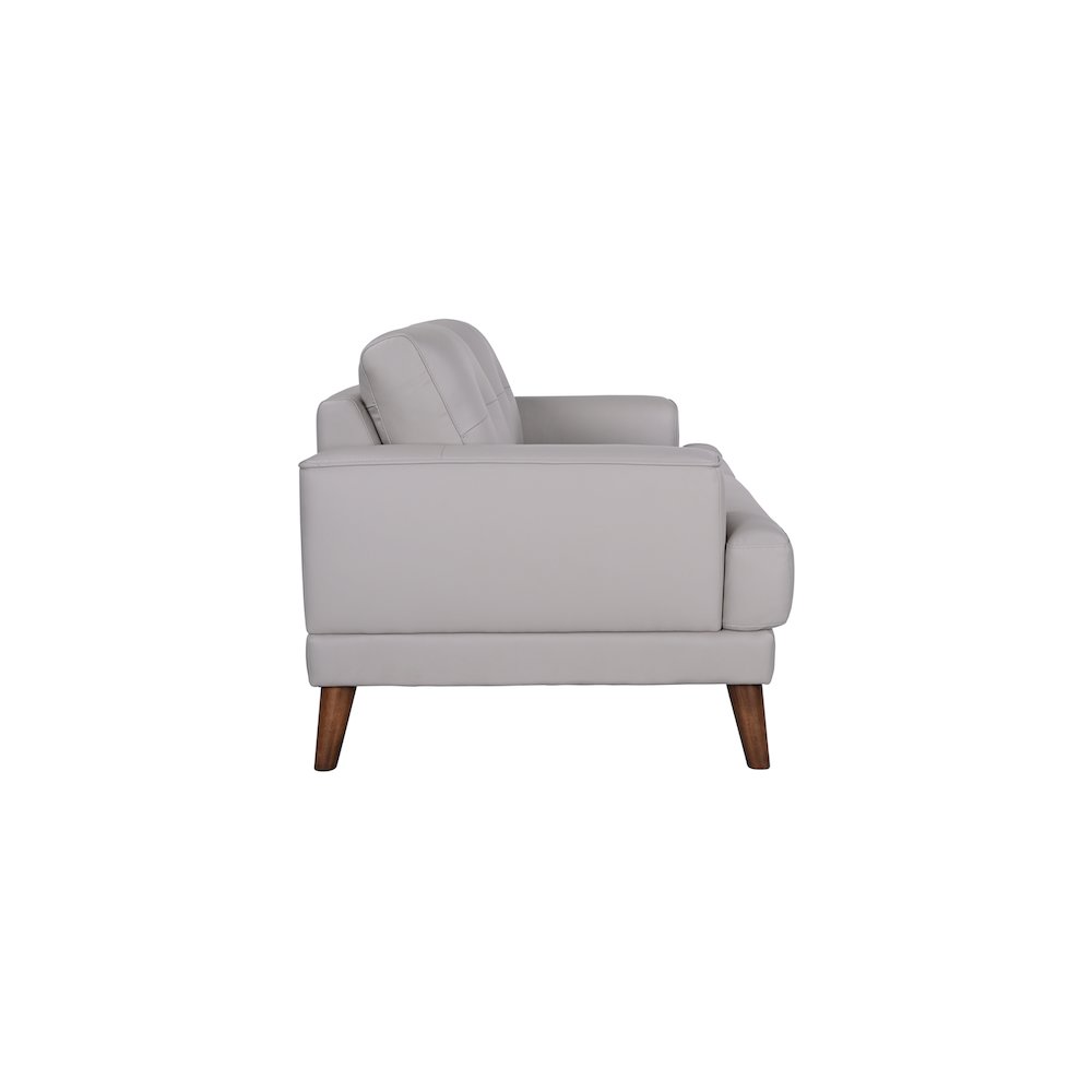 Porter Designs Anzio Top Quality Leather Loveseat, Cream. Picture 4