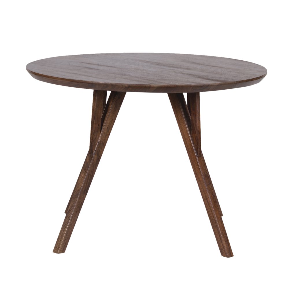 Portola Solid Acacia Wood Dining Table, Brown. Picture 2