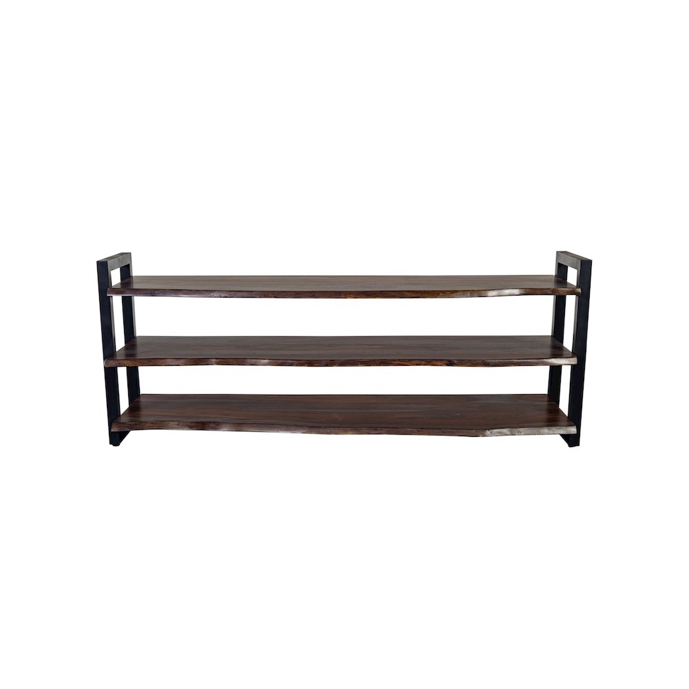 Porter Designs Manzanita Live Edge Solid Sheesham Wood TV Stand, Gray. Picture 7