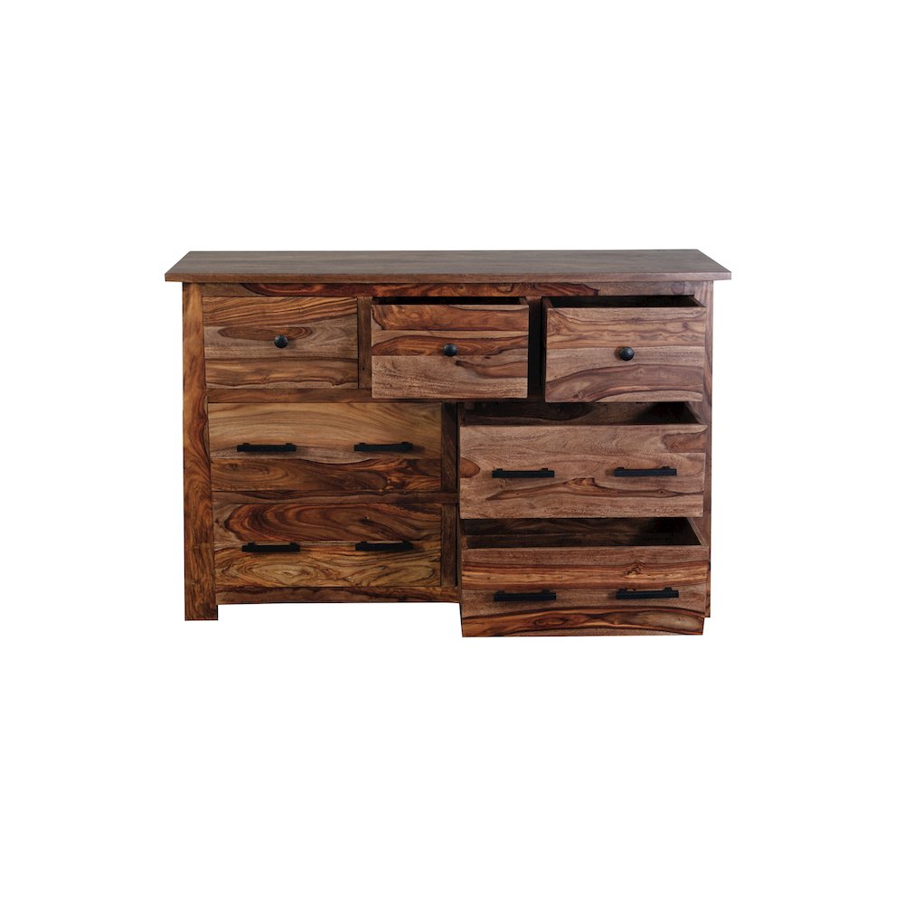 Porter Designs Kalispell Solid Sheesham Wood Dresser, Brown. Picture 8
