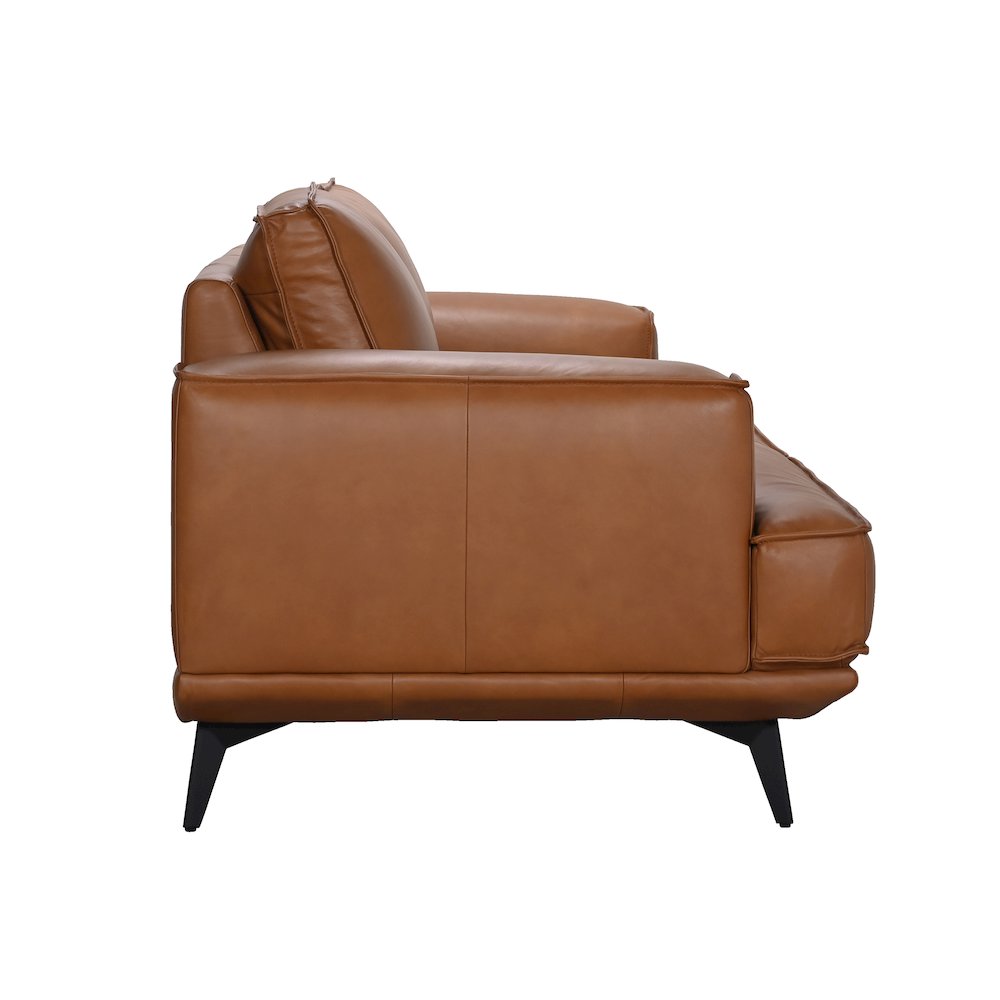 Pirelli Full-Grain Leather Sofa, Brown. Picture 4