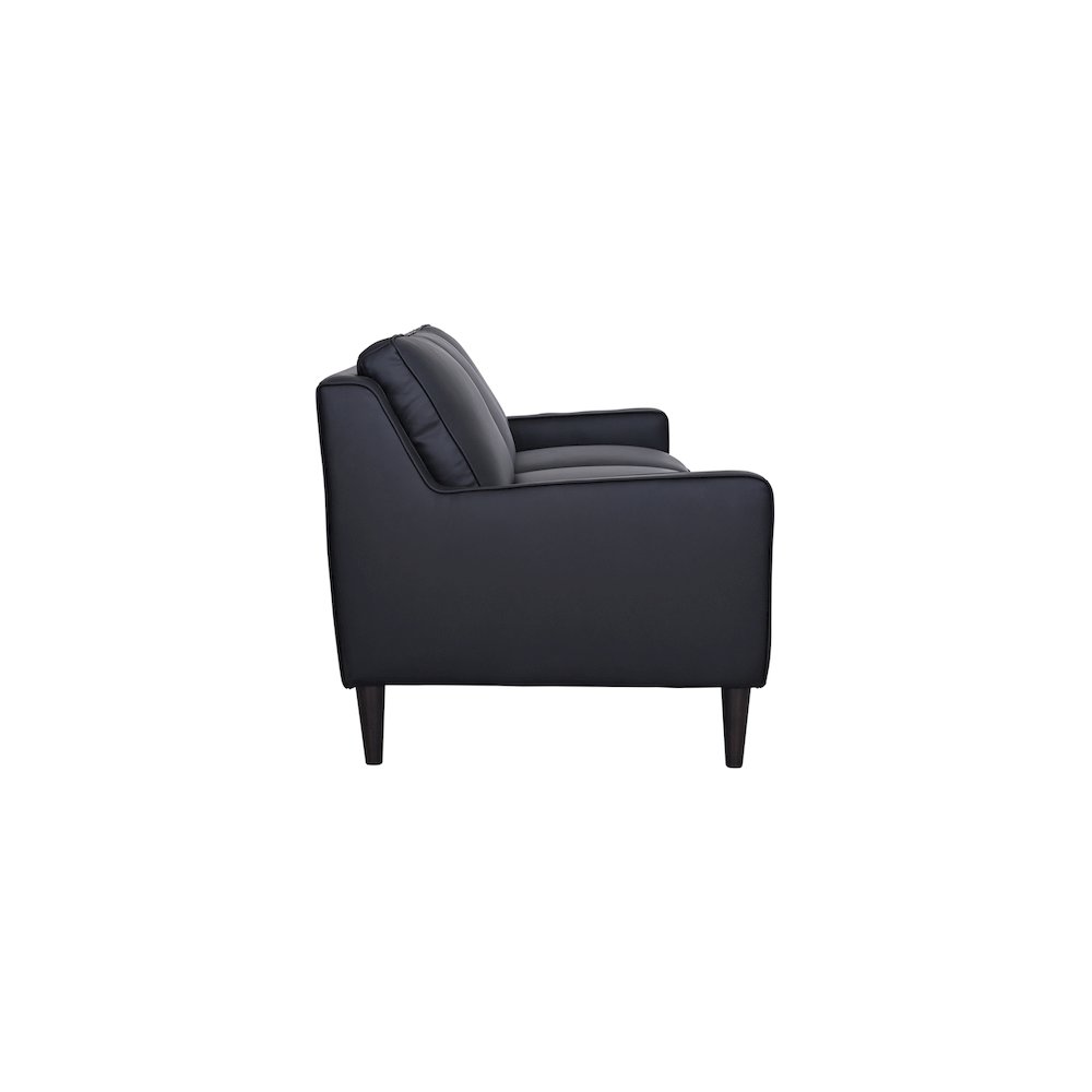 Porter Designs Lazio High Quality Leather Sofa, Black. Picture 4