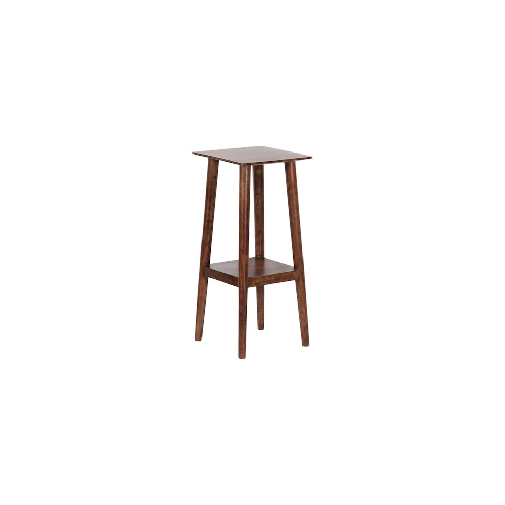 Porter Designs Portola Solid Acacia Wood End Table, Brown. Picture 1