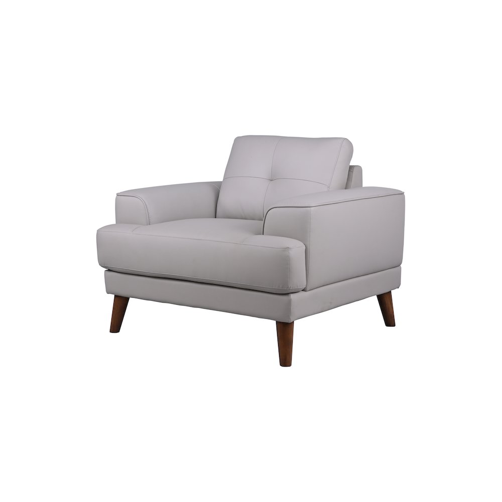 Porter Designs Anzio Top Quality Leather Chair, Cream. Picture 1