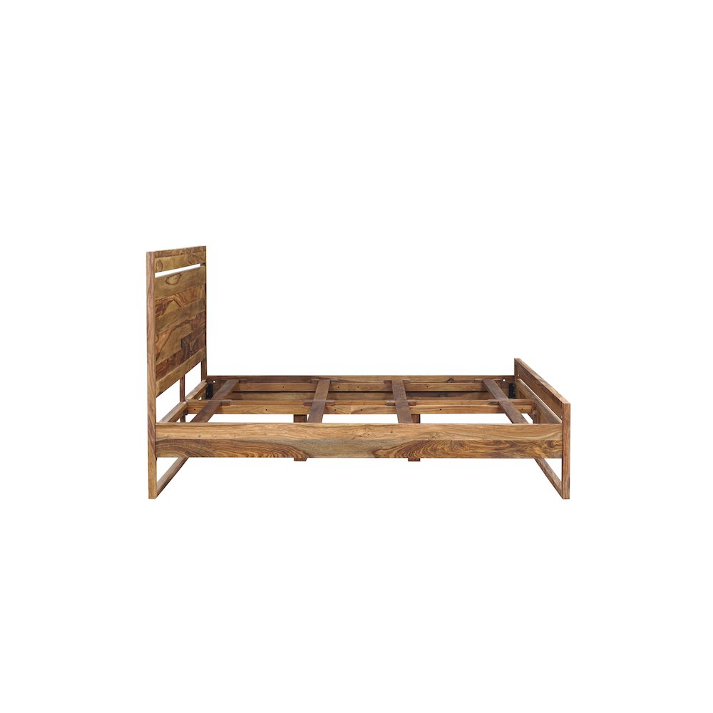 Porter Designs Urban Solid Sheesham Wood Queen Bed, Natural. Picture 4