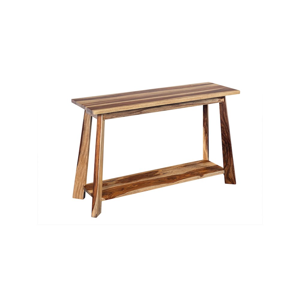 Porter Designs Kalispell Solid Sheesham Wood Console Table, Natural. Picture 1
