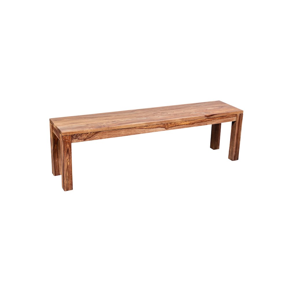 Porter Designs Urban Solid Sheesham Wood Dining Bench, Natural. Picture 1