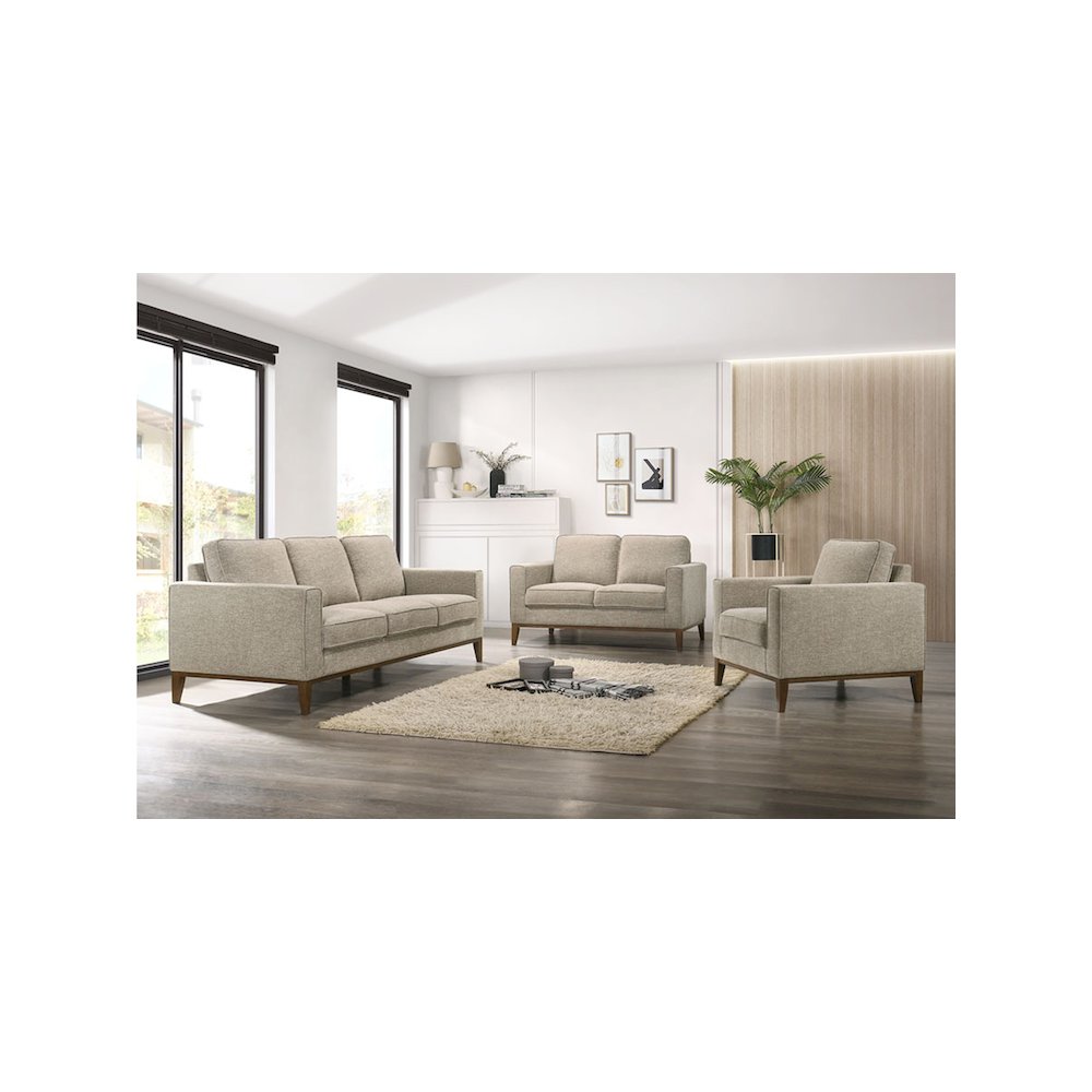Porter Designs Annie Wood Trim Chair, Cream. Picture 2