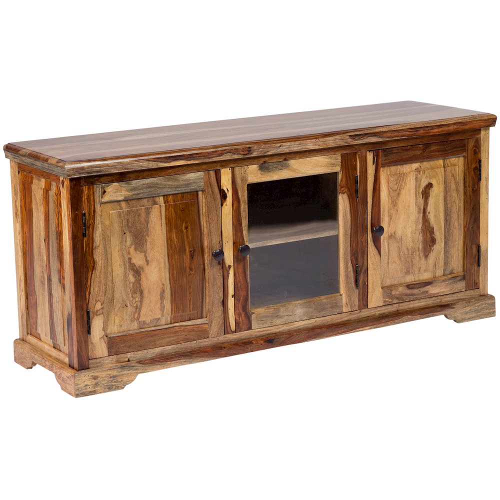 Porter Designs Taos Solid Sheesham Wood TV Stand, Natural. Picture 8