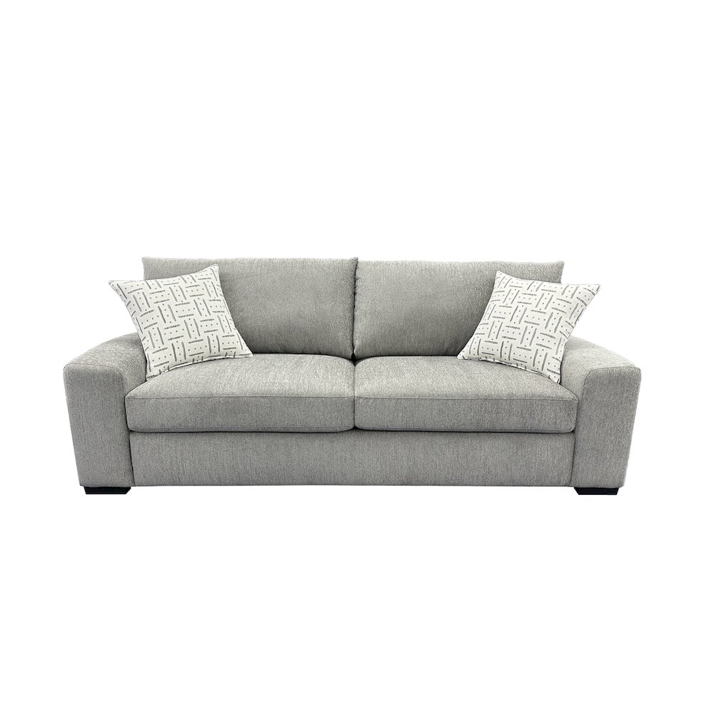 Clayton Modern Upholstered Sofa, Gray. Picture 3
