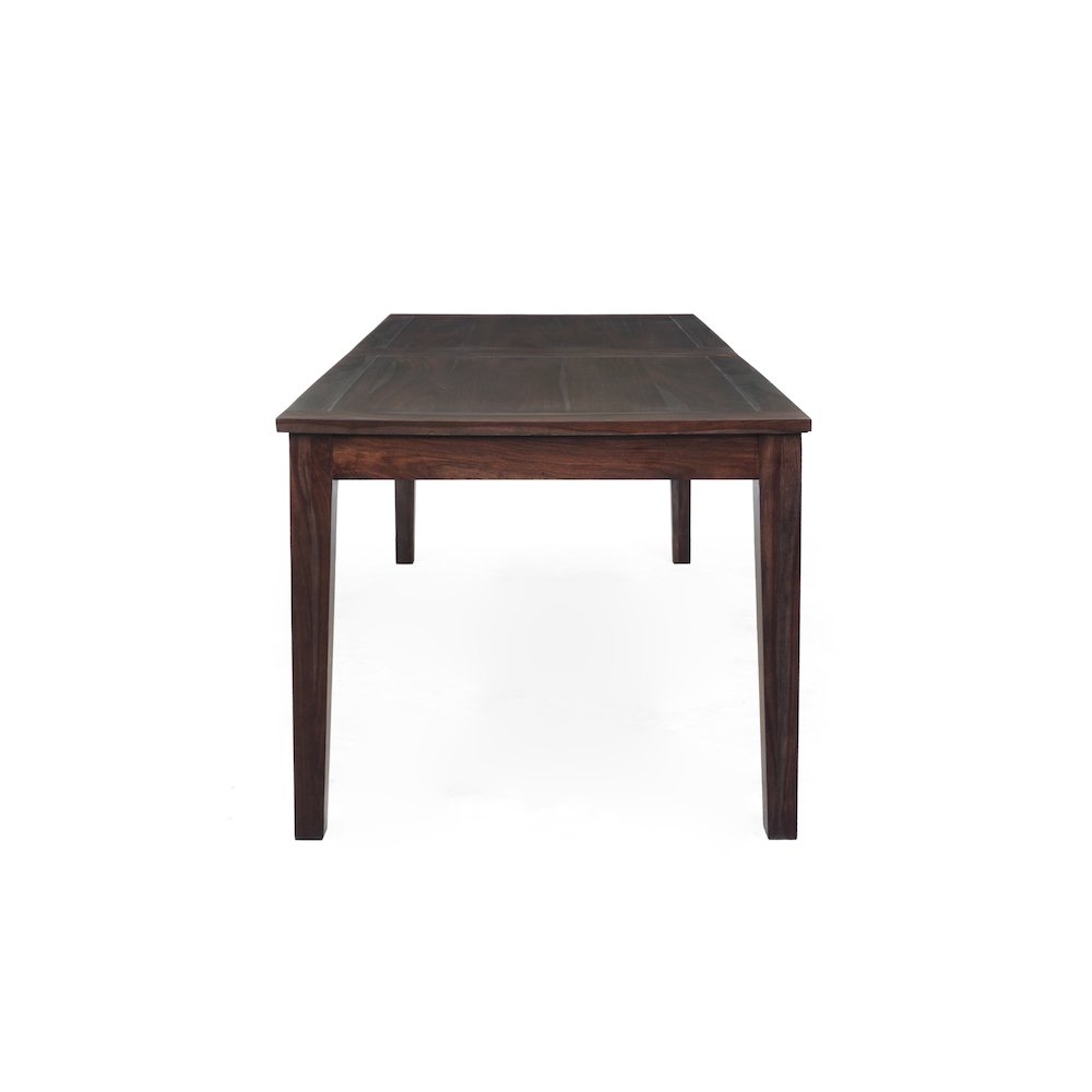Fall River Solid Sheesham Wood Pop-Up Extension Dining Table, Brown. Picture 3