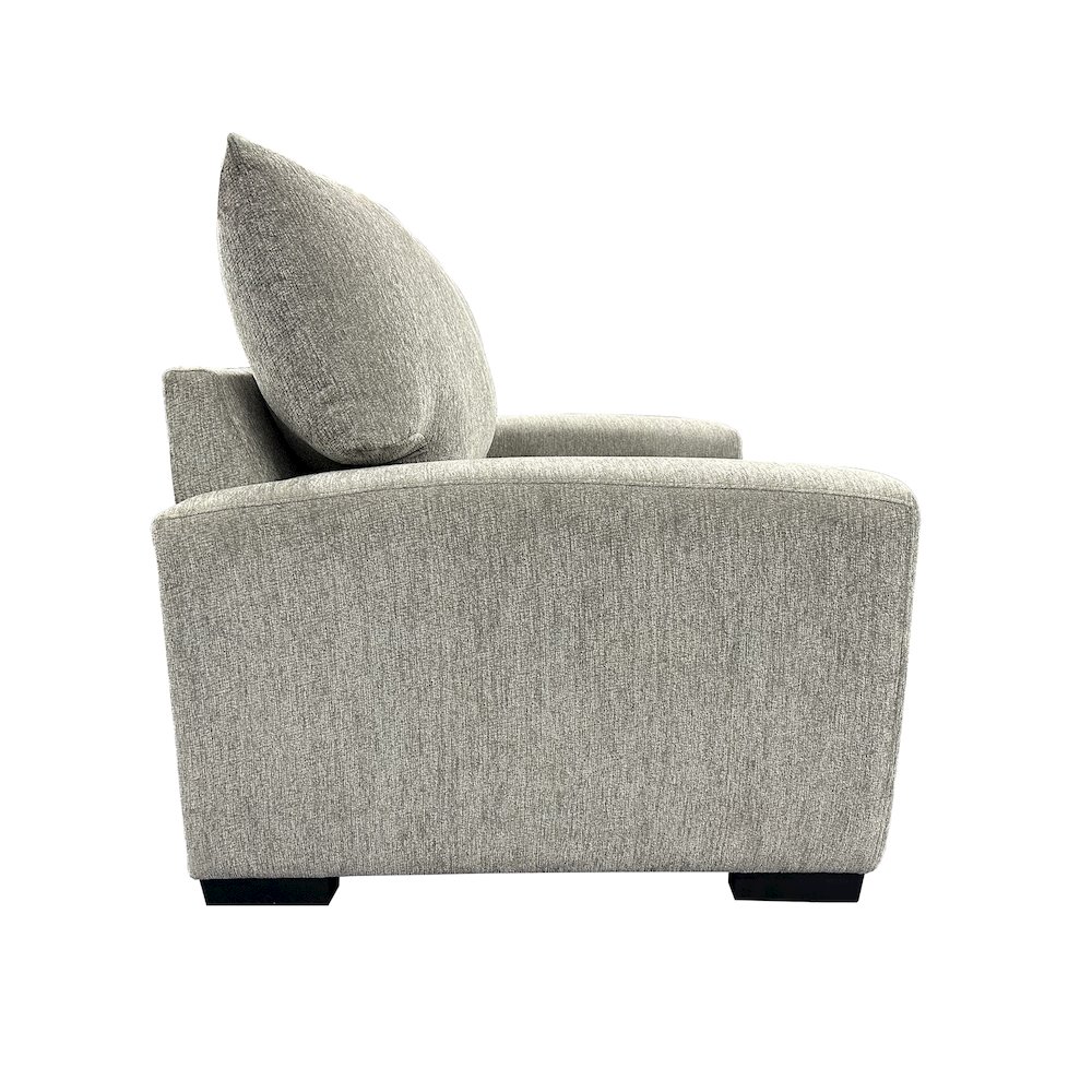 Clayton Modern Upholstered Chair, Gray. Picture 4