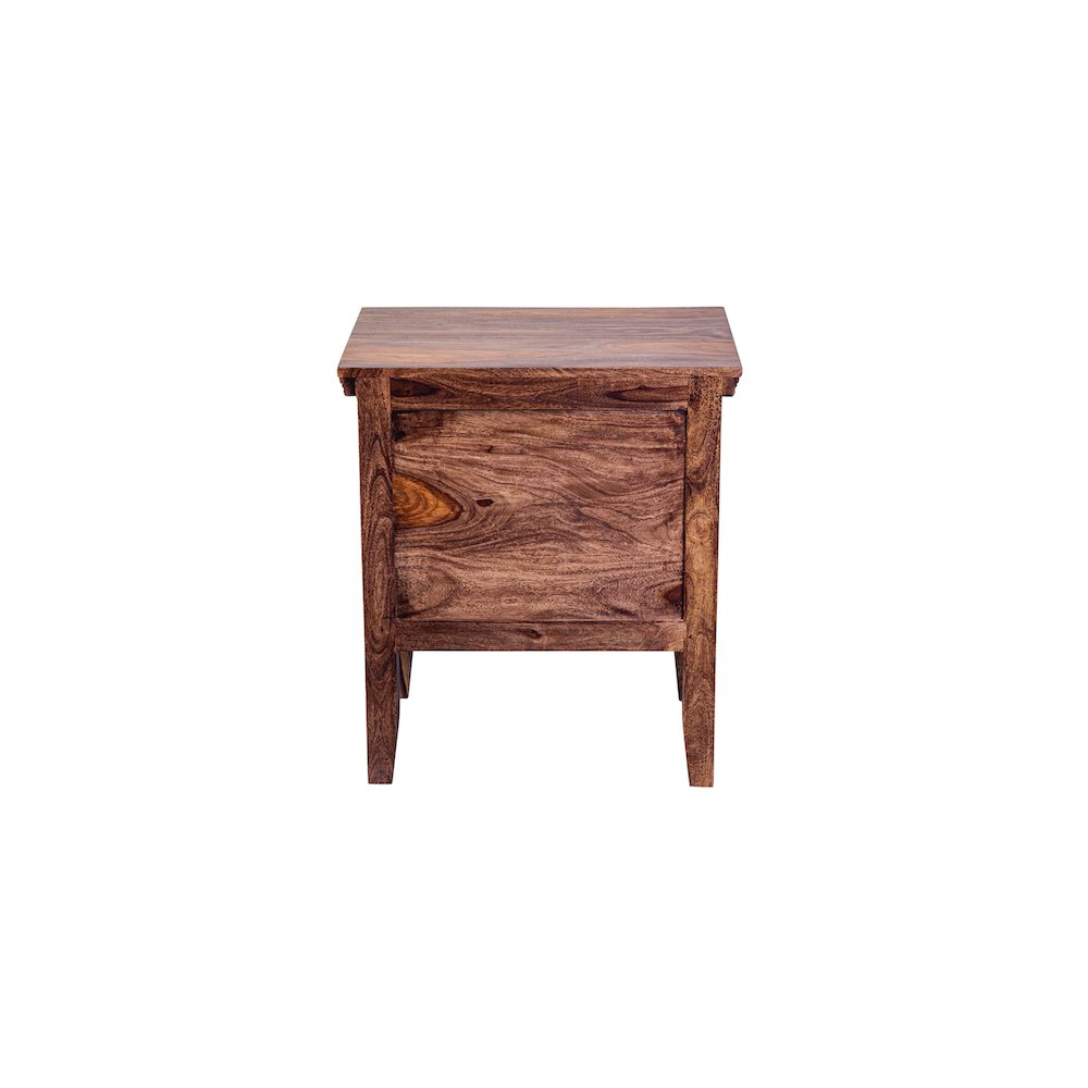 Porter Designs Sonora Solid Sheesham Wood Nightstand, Brown. Picture 5