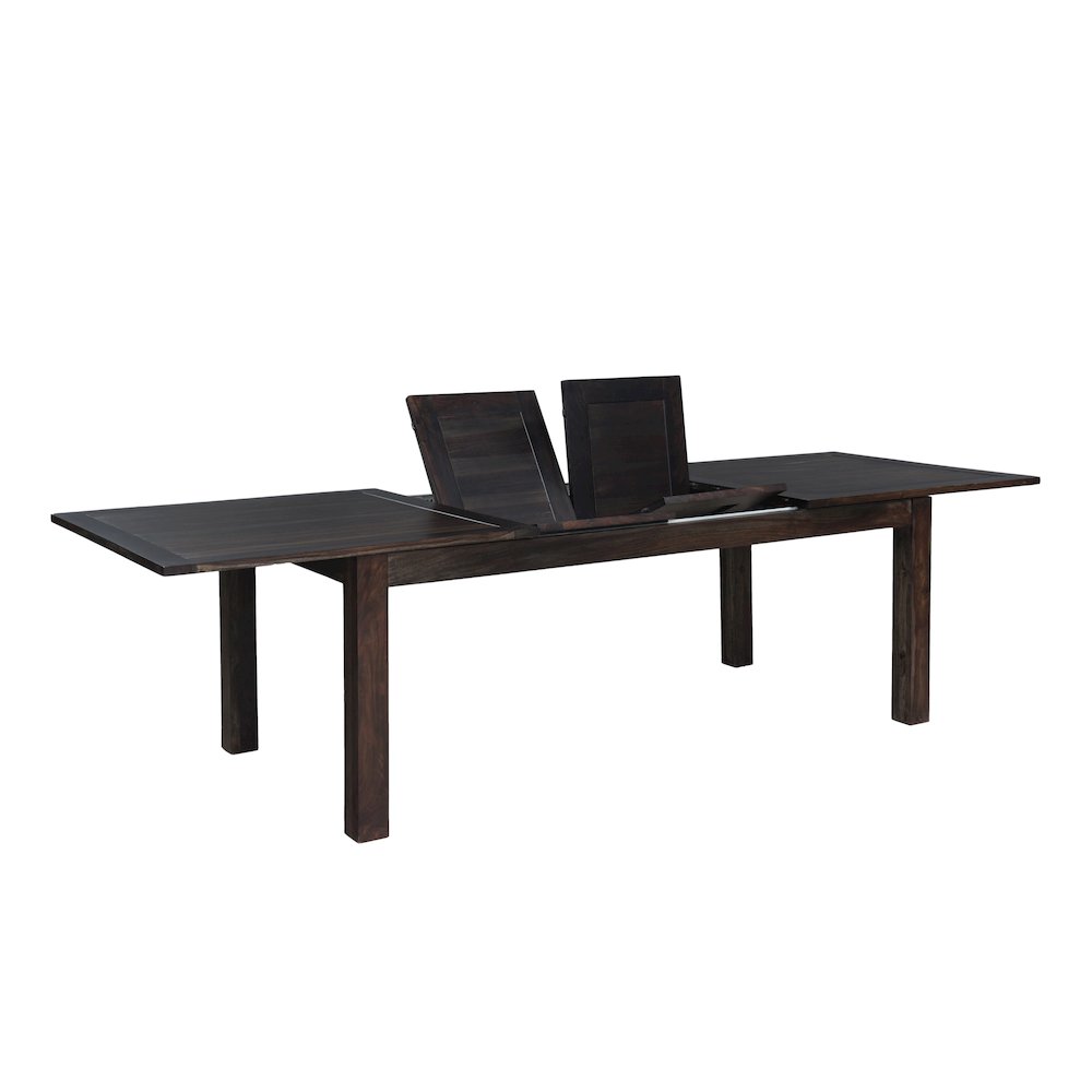 Urban Solid Sheesham Wood Extendable Dining Table, Gray. Picture 4