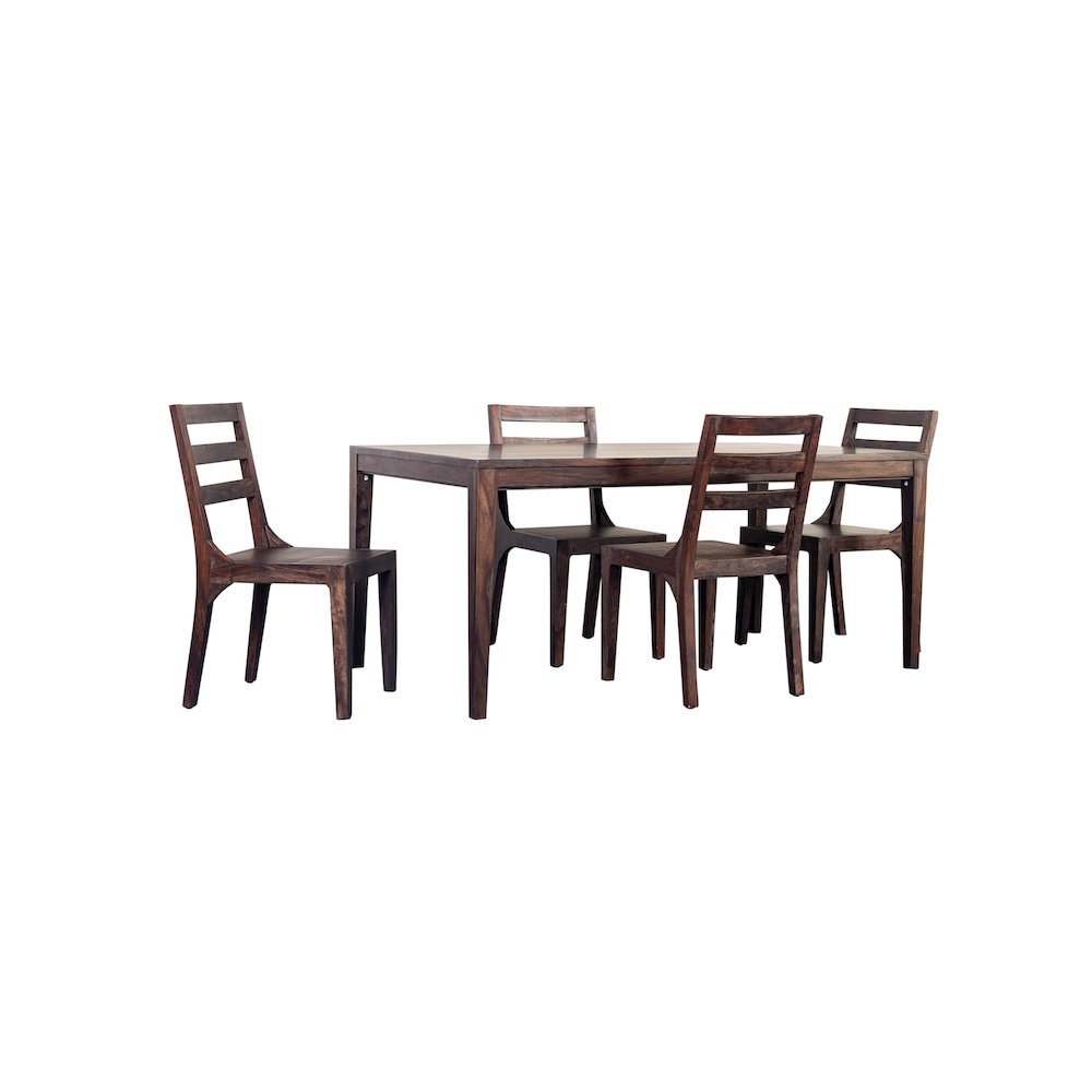 Porter Designs Fall River Solid Sheesham Wood Dining Chair, Brown (Set of 2). Picture 6