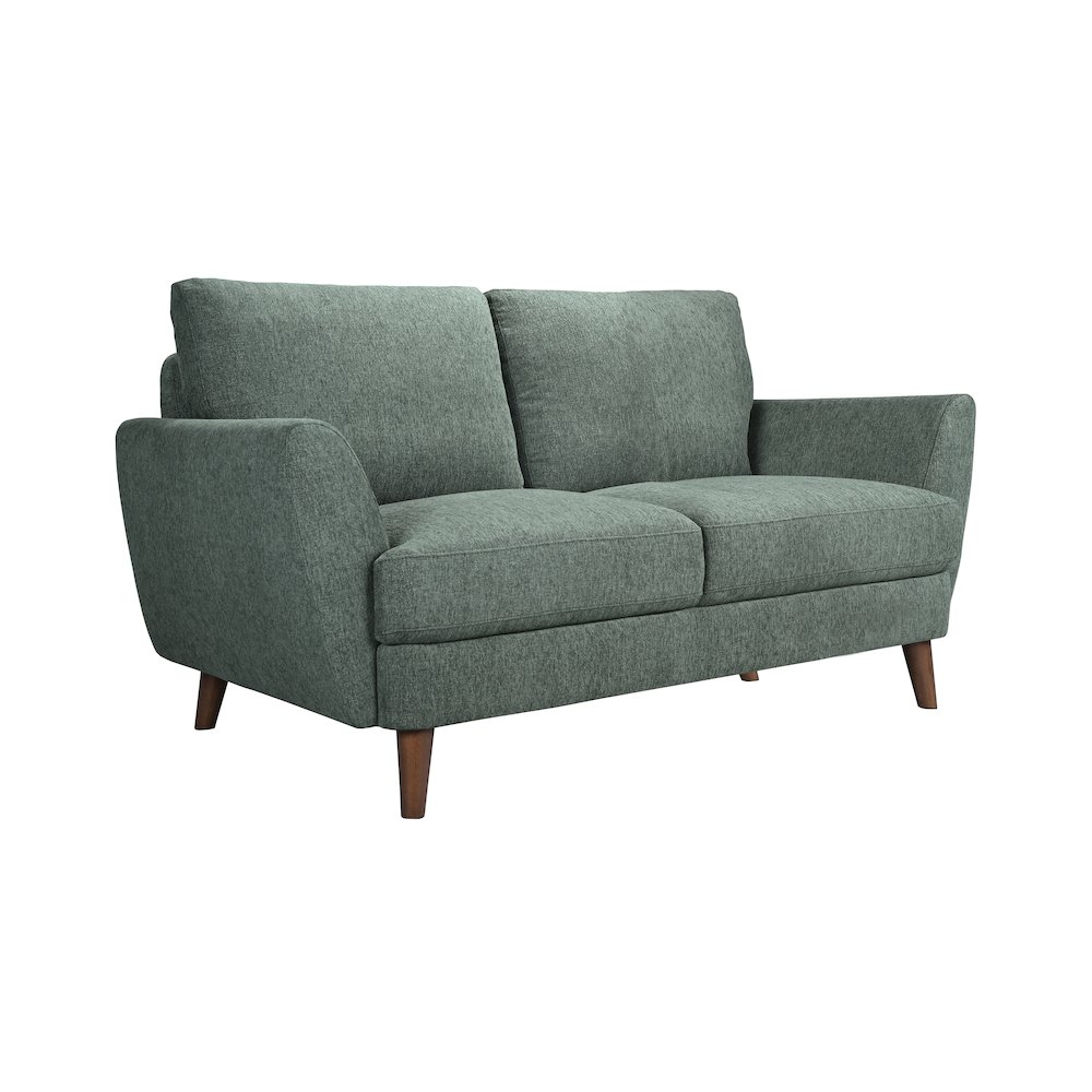 Burnside Contemporary Upholstered Loveseat, Green