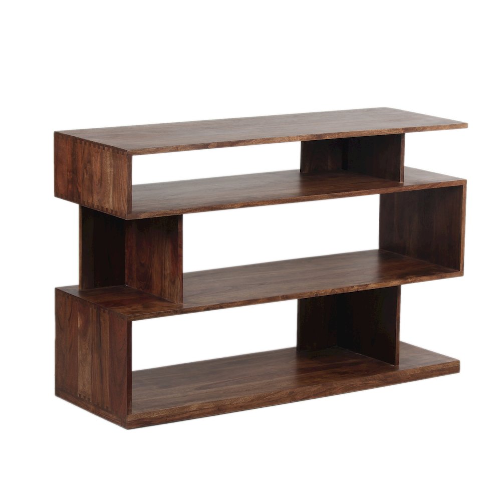 Porter Designs Portola Solid Acacia Wood Console Table, Brown. Picture 1
