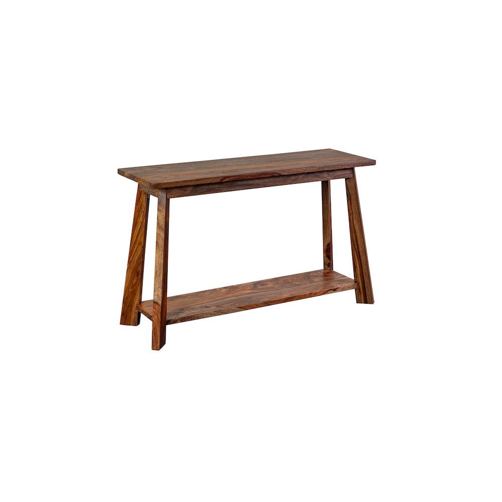 Porter Designs Kalispell Solid Sheesham Wood Console Table, Brown. Picture 1