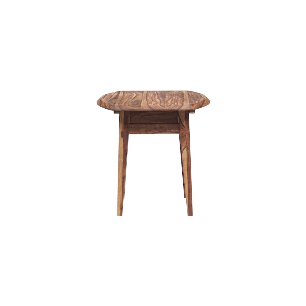 Porter Designs Fusion Solid Sheesham Wood End Table, Natural. Picture 3