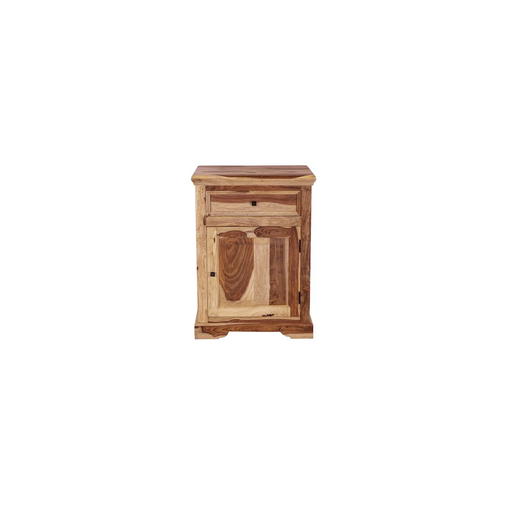 Porter Designs Taos Solid Sheesham Wood Nightstand, Natural. Picture 3