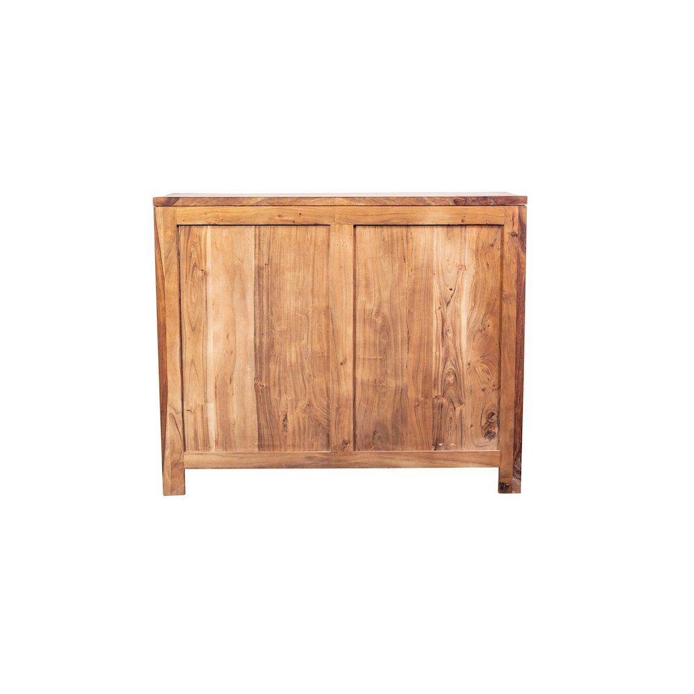 Porter Designs Urban Solid Sheesham Wood 2 Drawer Sideboard, Natural. Picture 4