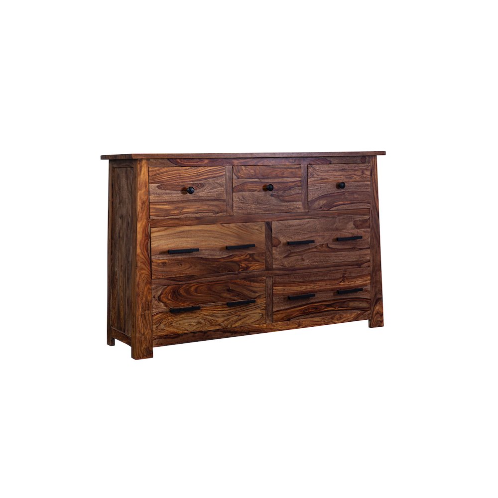 Porter Designs Kalispell Solid Sheesham Wood Dresser, Brown. Picture 6