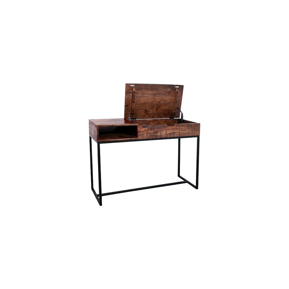 Porter Designs Lakewood Solid Acacia Wood Console Table, Brown. Picture 4