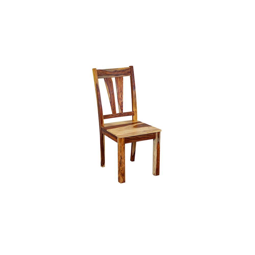 Porter Designs Kalispell Solid Sheesham Wood Dining Chair, Natural (Set of 2). Picture 6