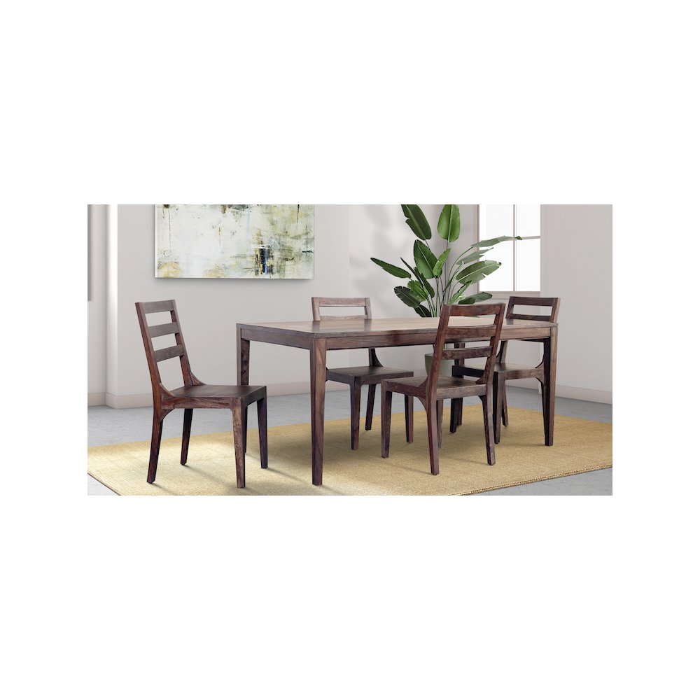 Porter Designs Fall River Solid Sheesham Wood Dining Table, Gray. Picture 9