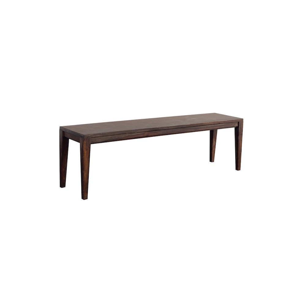 Porter Designs Fall River Solid Sheesham Wood Dining Bench, Gray. Picture 4