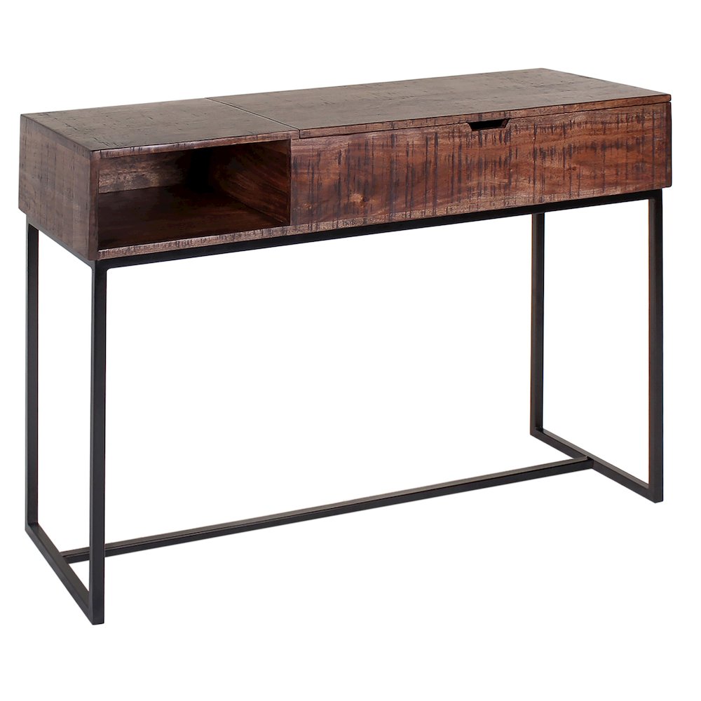 Porter Designs Lakewood Solid Acacia Wood Console Table, Brown. Picture 5