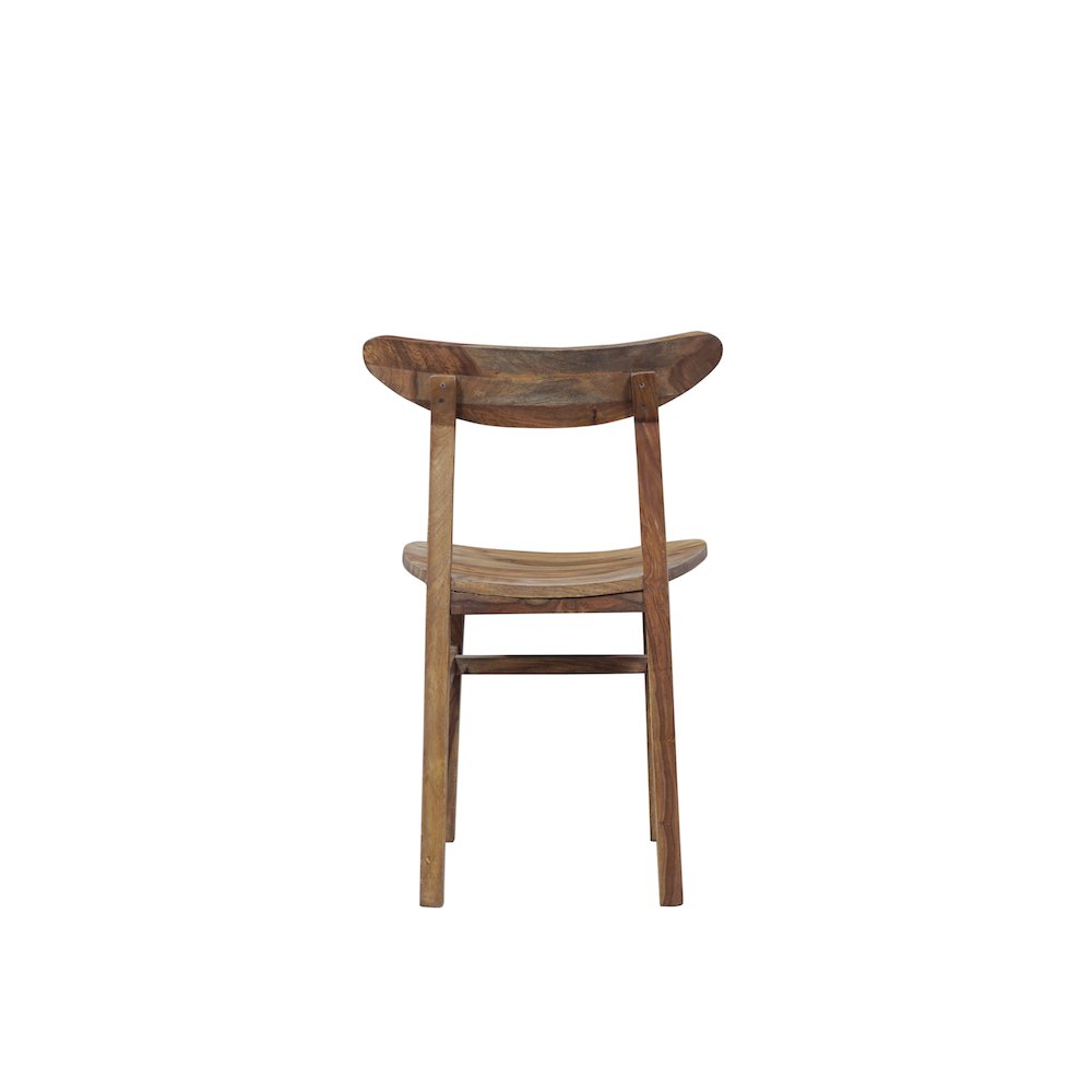 Porter Designs Fusion Solid Sheesham Wood Dining Chair, Natural (Set of 2). Picture 5