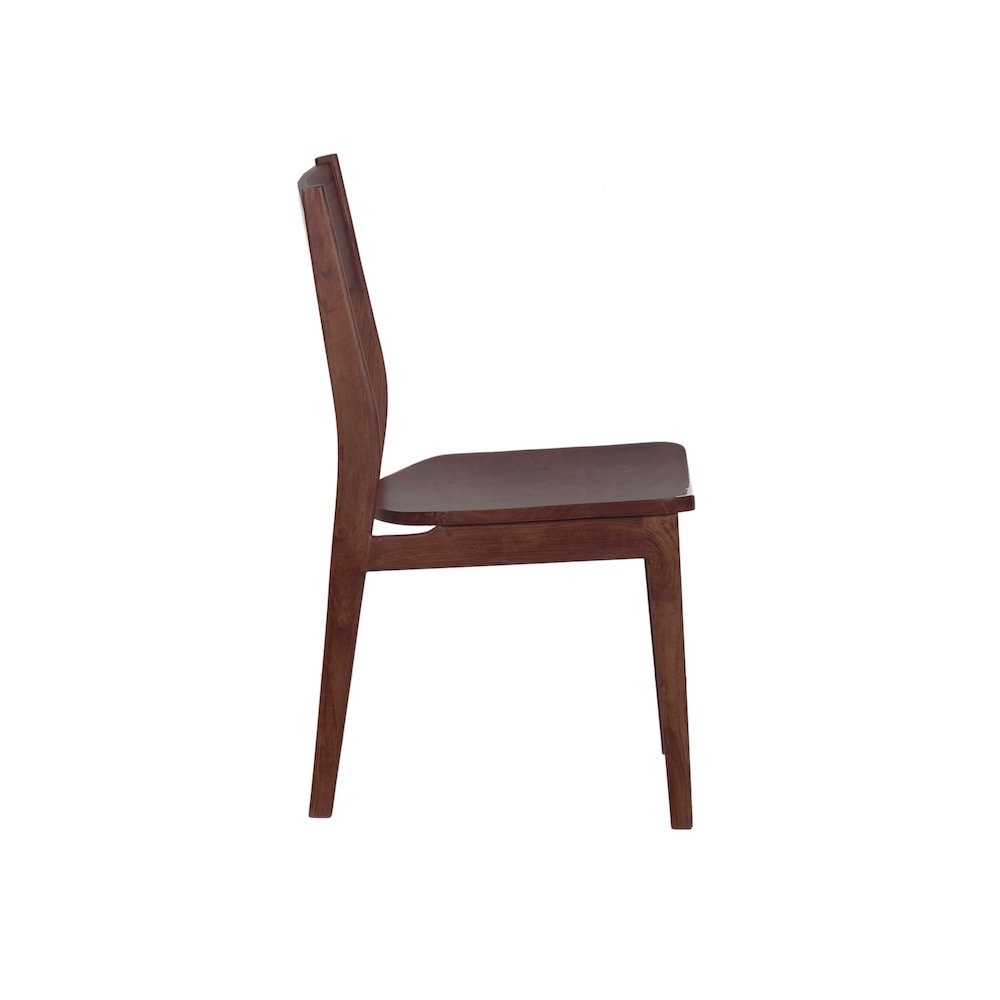 Porter Designs Portola Solid Acacia Wood Dining Chair, Brown (Set of 2). Picture 3