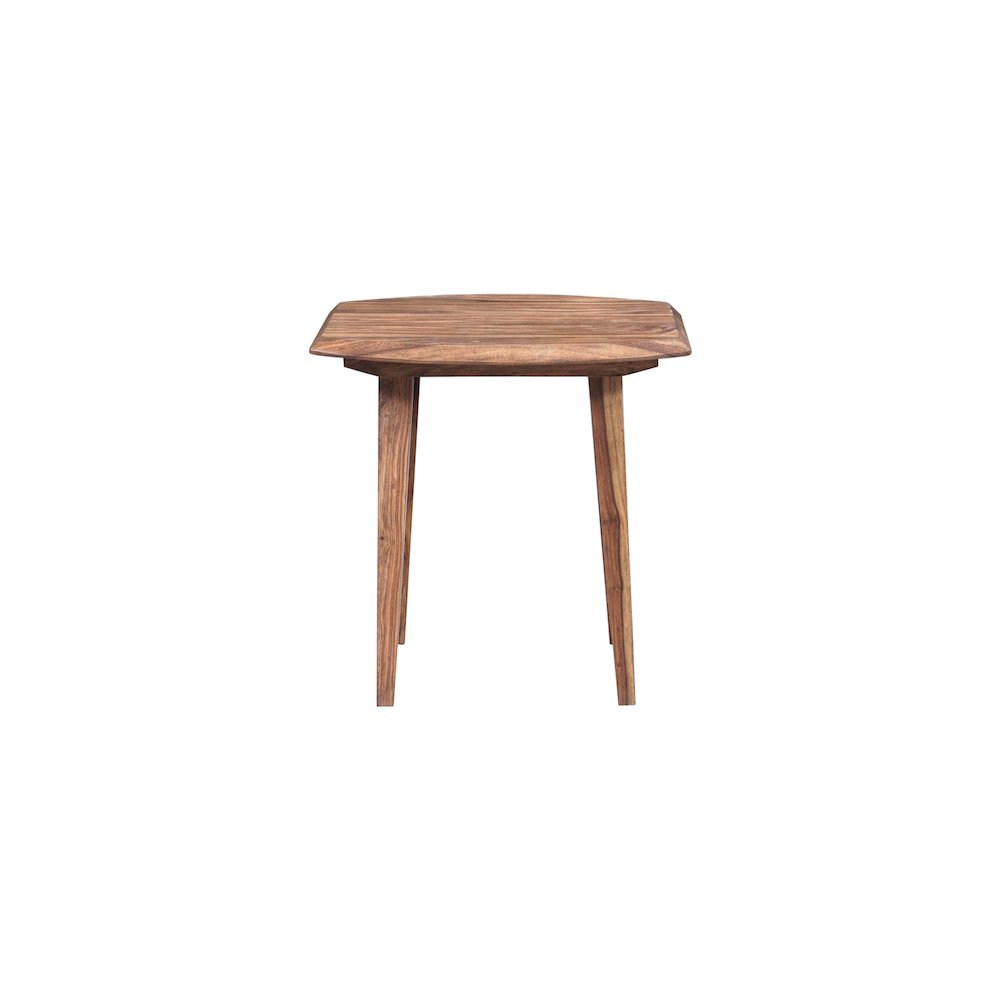 Porter Designs Fusion Solid Sheesham Wood End Table, Natural. Picture 5