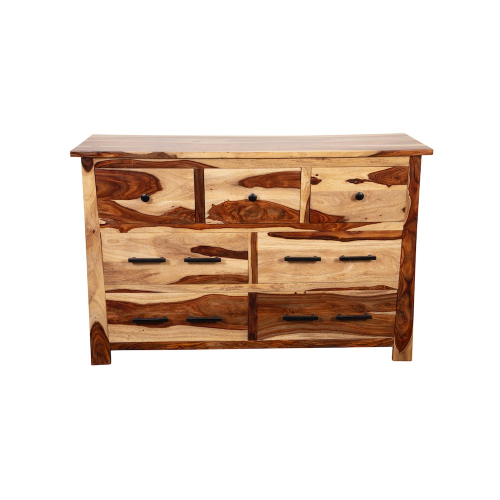 Porter Designs Kalispell Solid Sheesham Wood Dresser, Natural. Picture 3