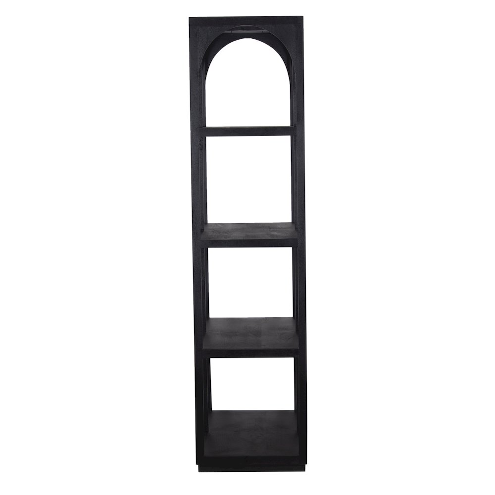 Tarragona Solid Mango Wood Bookcase, Black. Picture 3