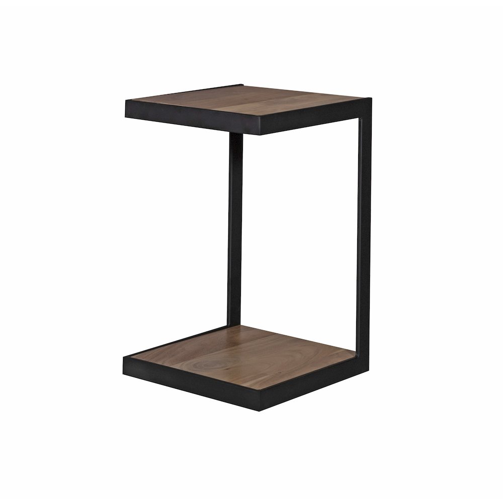 Manzanita Live Edge Solid Acacia Wood End Table, Natural (Set of 2). Picture 1