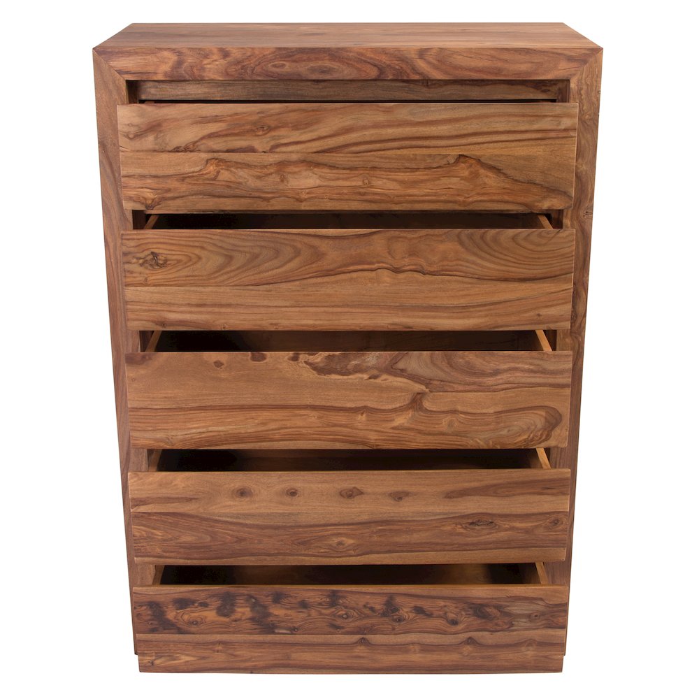 Porter Designs Urban Solid Sheesham Wood Chest, Natural. Picture 7