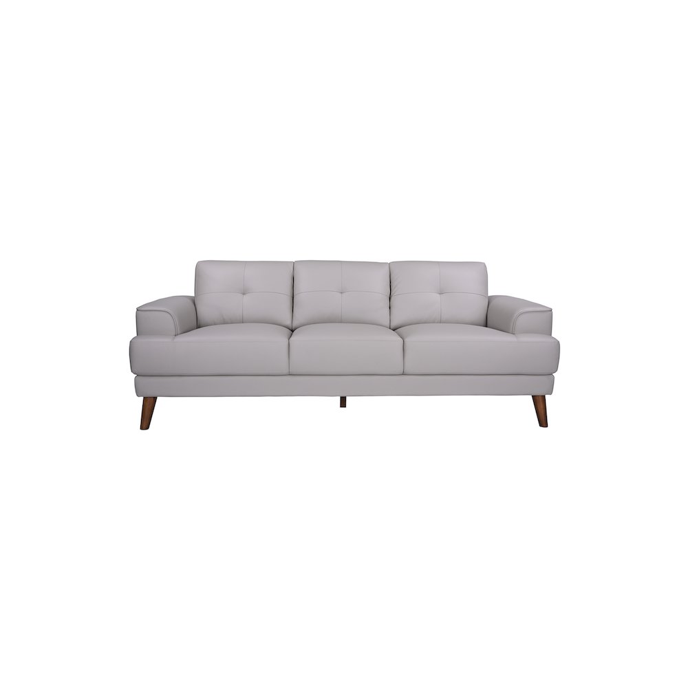 Porter Designs Anzio Top Quality Leather Sofa, Cream. Picture 3