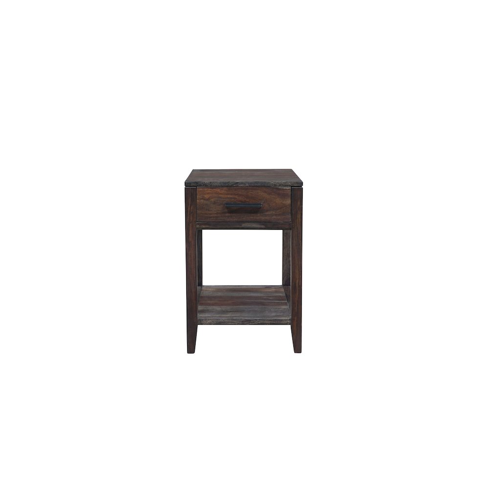 Porter Designs Fall River Solid Sheesham Wood End Table, Natural. Picture 8