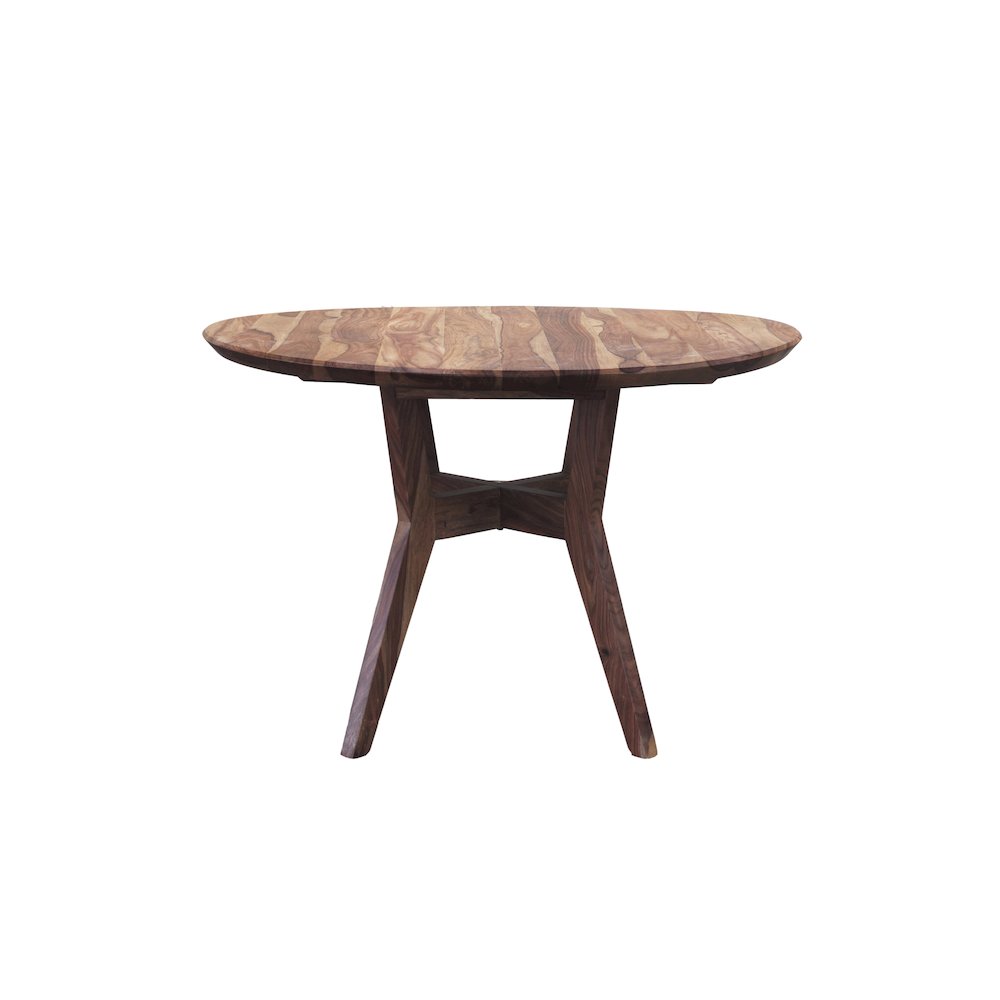 Urban Solid Sheesham Wood Dining Table, Brown. Picture 3