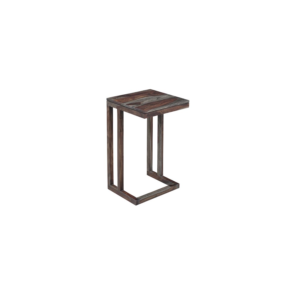 Porter Designs Fall River Solid Sheesham Wood End Table, Gray (Set of 2). Picture 5