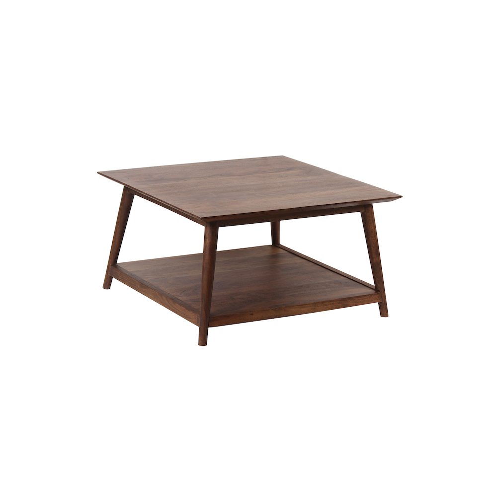 Porter Designs Portola Solid Acacia Wood Coffee Table, Brown. Picture 1