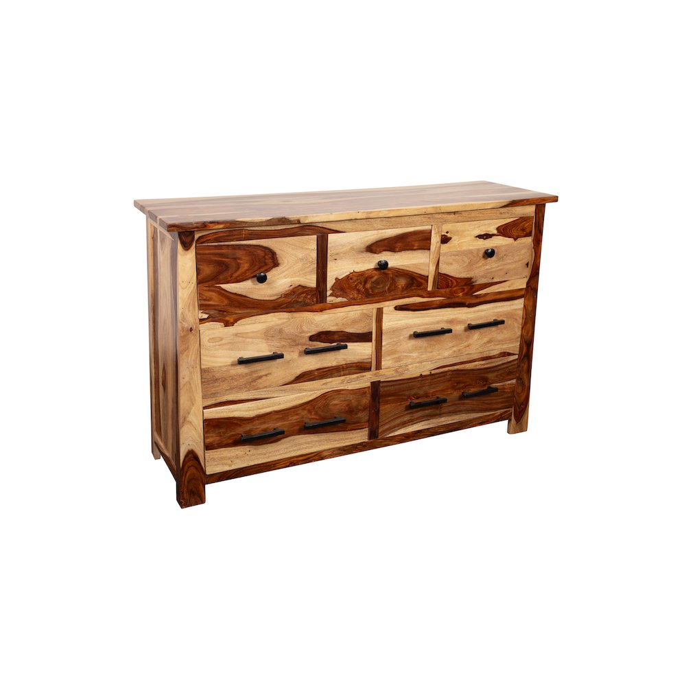Porter Designs Kalispell Solid Sheesham Wood Dresser, Natural. Picture 1
