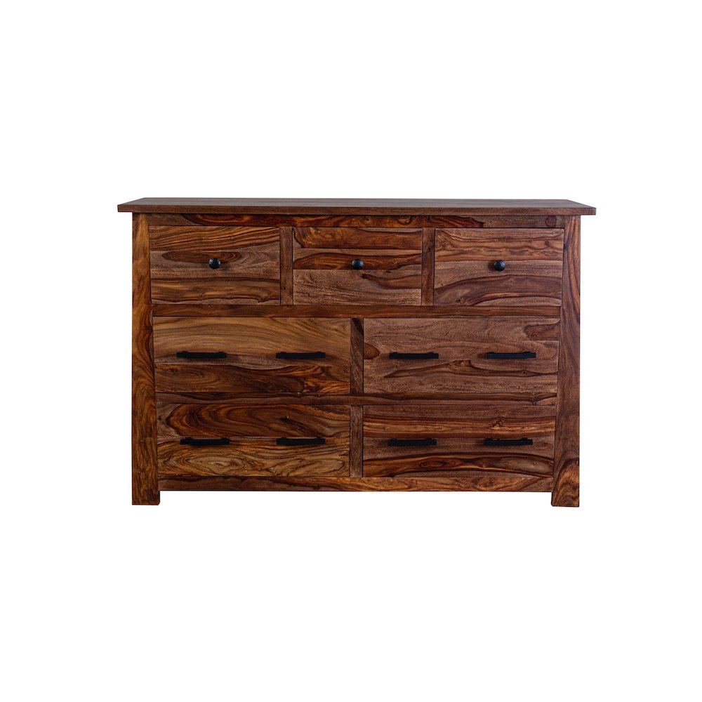 Porter Designs Kalispell Solid Sheesham Wood Dresser, Brown. Picture 9