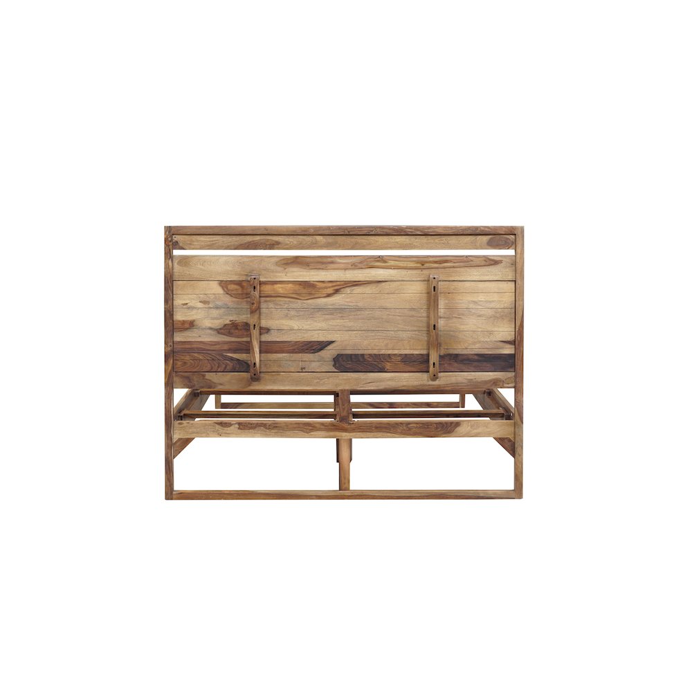 Porter Designs Urban Solid Sheesham Wood Queen Bed, Natural. Picture 5
