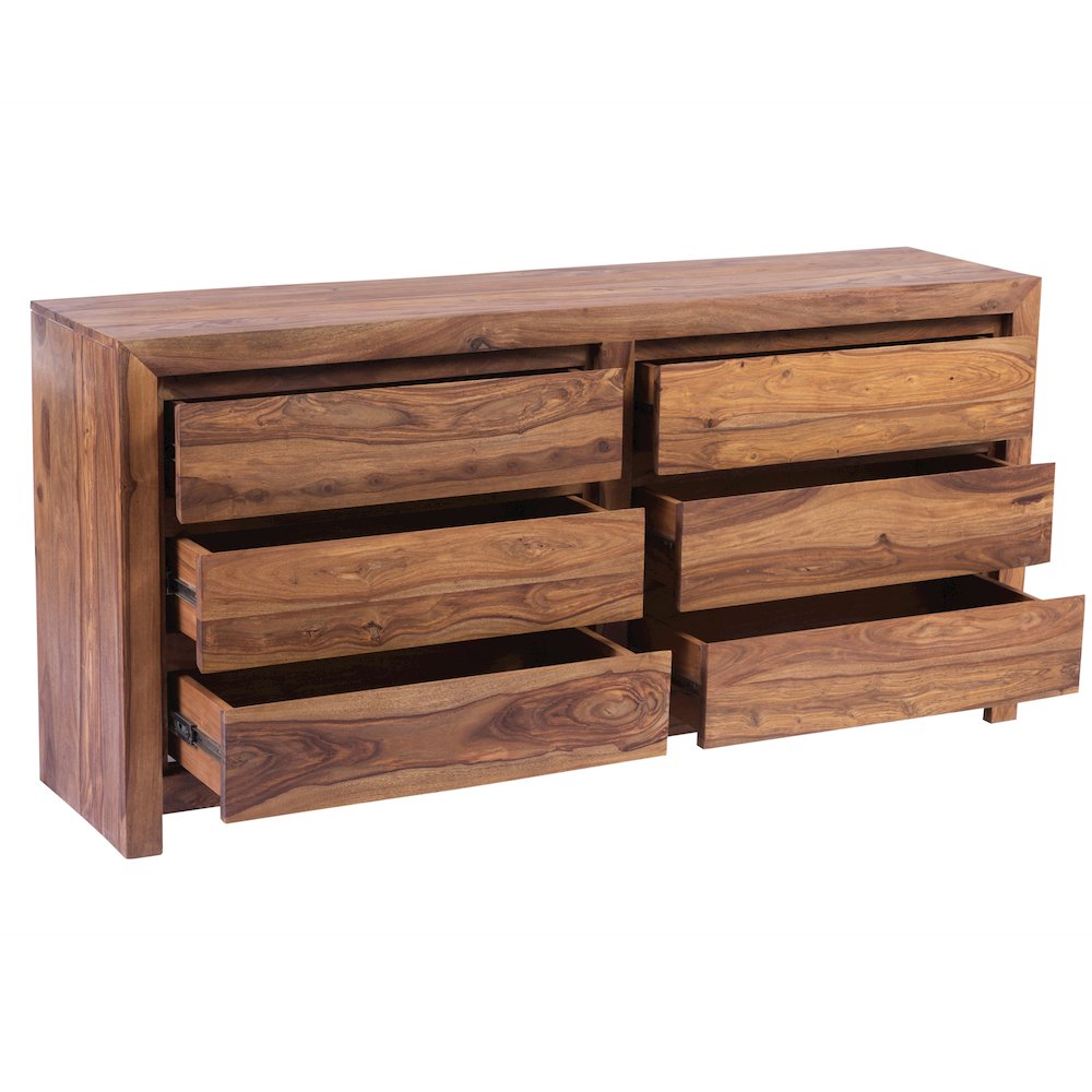 Porter Designs Urban Solid Sheesham Wood Dresser, Natural. Picture 6