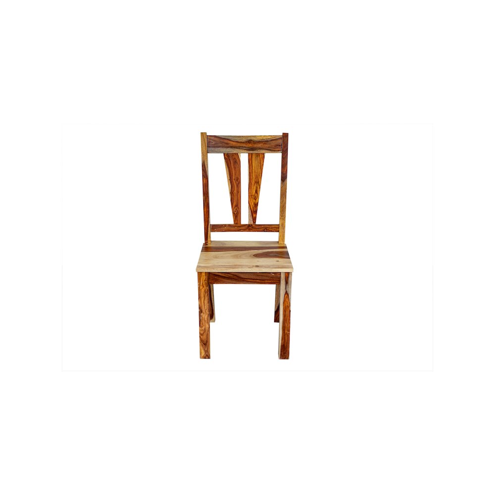 Porter Designs Kalispell Solid Sheesham Wood Dining Chair, Natural (Set of 2). Picture 3